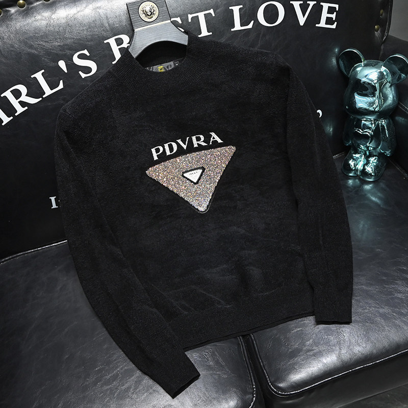 2025秋冬季新款男士毛衣天鹅绒针织羊毛衫QT60668180P120，男装针织衫/毛衣，钱塘6066（原711）