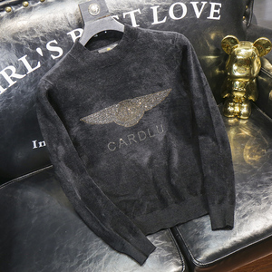 2025秋冬新款男士毛衣潮牌天鹅绒针织衫QT6066 8005 P120,男装针织衫/毛衣,钱塘6066（原711）