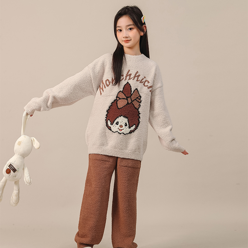 韩优女童法兰绒家居服秋冬