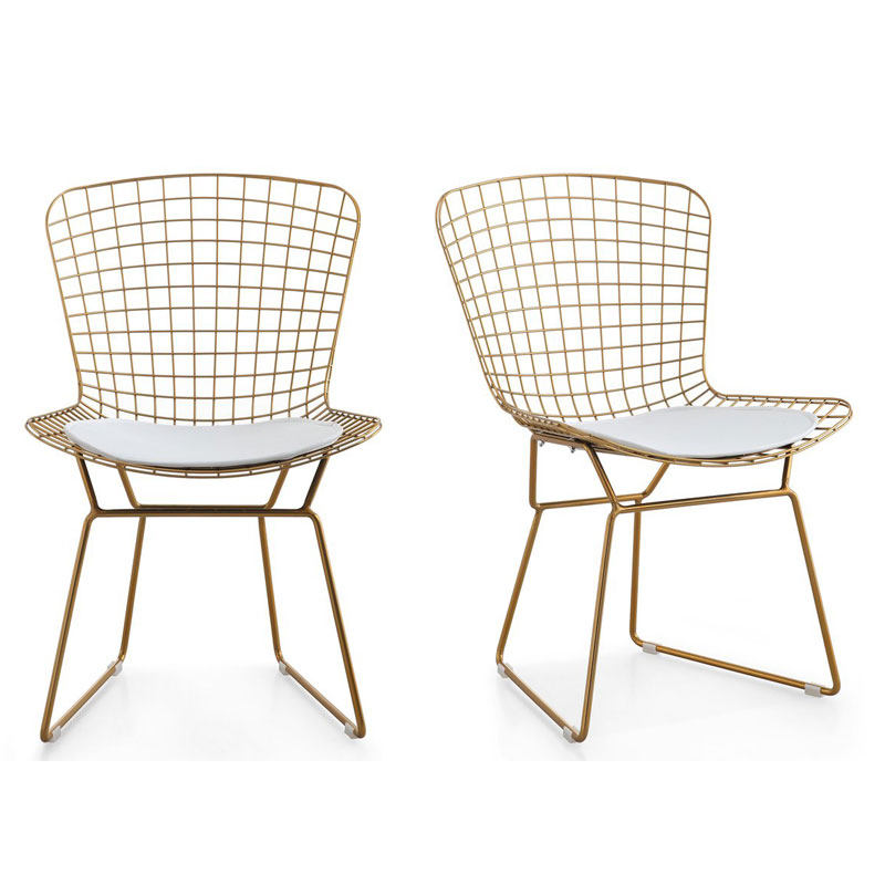 铁丝镂空现代简约铁艺餐椅 设计师花园休闲金属椅 咖啡厅餐椅金色|ruв категории жилой мебели, места категории, Председатель класса, стул - от Buy2taobao.com для оказания профессиональной услуги покупки агента Taobao