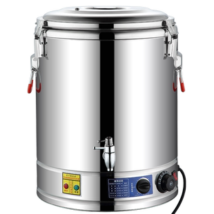 电热不锈钢保温桶商用茶水桶饭桶开水桶蒸煮汤桶烧水桶双层大容量