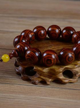 微凹黄檀精品满纹红木佛珠念珠2.0葫芦款手串文玩手链