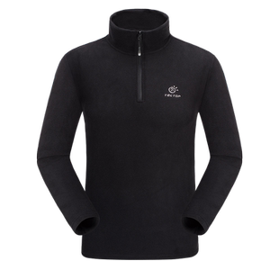 TECTOP/探拓秋季休闲加绒加厚卫衣女潮套头摇粒绒抓绒衣男外套