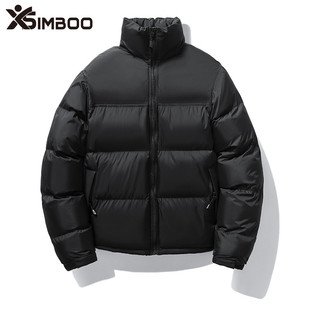 simboo棉服男士冬季加棉保暖连帽加厚防风外套青年时尚棉袄面包服