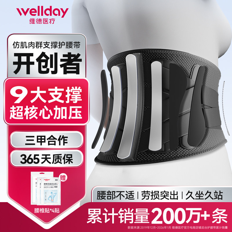 维德护腰带腰间盘突出劳损术后医用热敷专业护腰久坐神器轻薄腰托