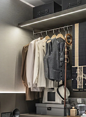 全屋定制衣柜男士西装外套包包轻奢样板间衣帽间摆件软装饰品