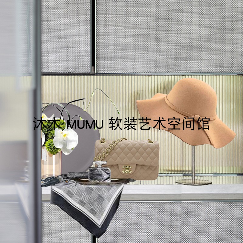 样板间玄关镂空柜子帽子软装饰品组合摆件道具轻奢绿色主题大牌风