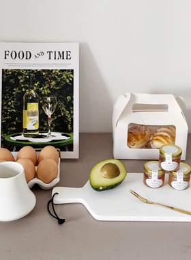 厨房样板间烘培软装饰品摆件大理石桌面早餐面包场景家居收纳托盘