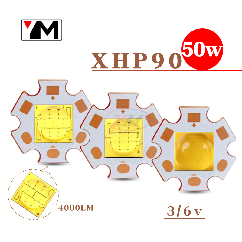 大功率XHP90灯珠陶瓷36W/50W白光/暖白4500lm强光手电筒车灯改装 电子元器件市场 LED灯珠/发光二级管 原图主图