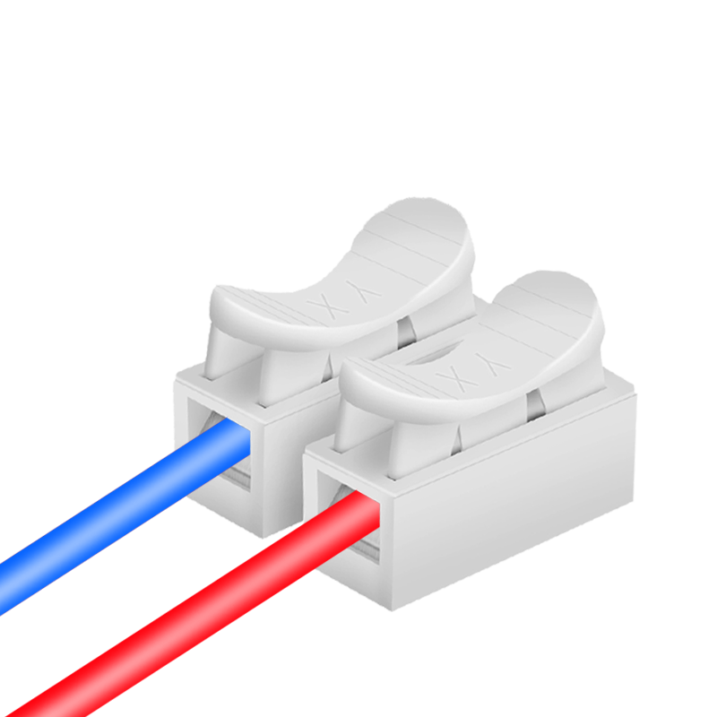 按压式快速接线端子CH-2位接线器快接头电线连接器并线器接线神器