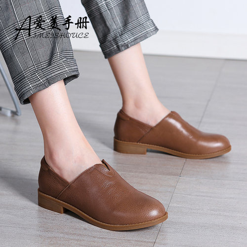 2024春秋冬乐福鞋低跟大码女鞋