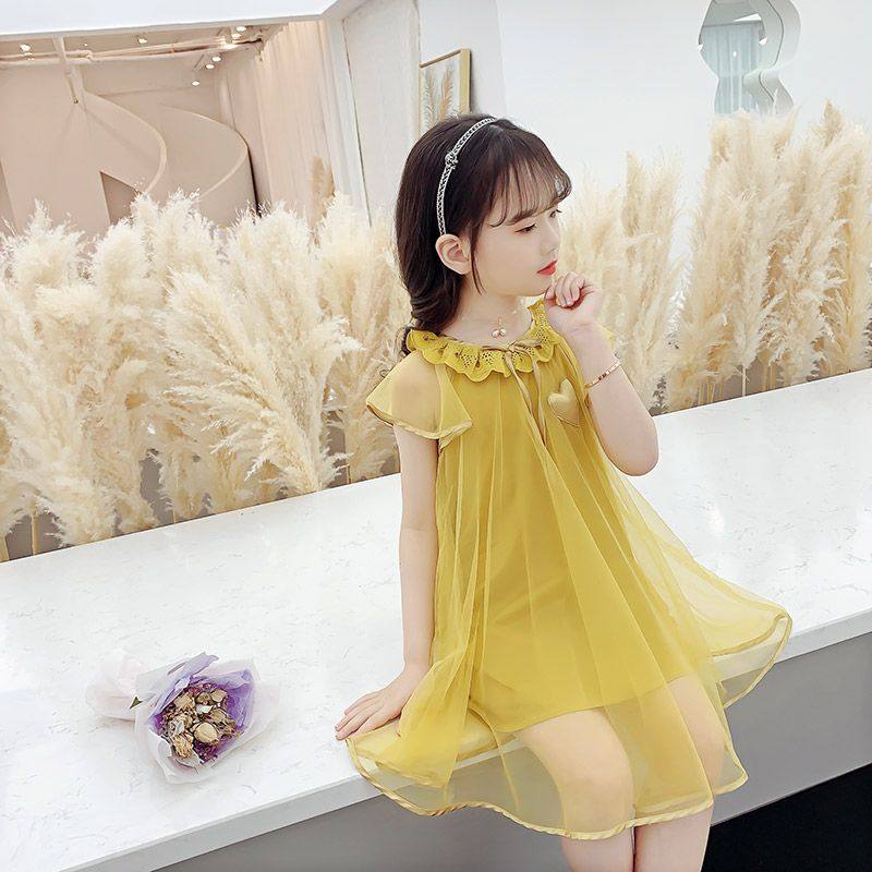 网红女童洋气连衣裙超仙2024新款法式儿童夏季女童连衣公主裙潮