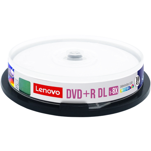 联想dvd刻录光盘空白光盘DVD+R DL8.5G 8X可打印空白盘10片装刻录光碟dvd大容量光盘
