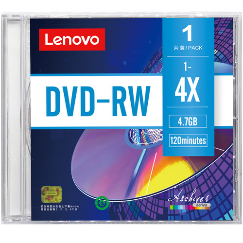 dvd联想可擦写16x单片装刻录光盘