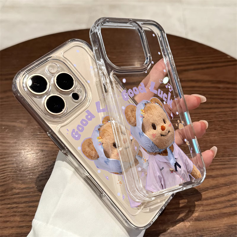 黄油小熊适用苹果16promax手机壳女新款iPhone16夏天高级感15plus好看14pro小清新13pm硅胶12防摔11保护套JJ