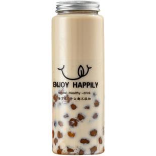 本宫瘦高瓶自制杨枝甘露奶茶杯带盖网红胖胖果P汁饮料冷泡茶塑料