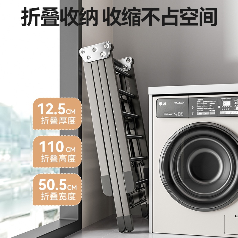 家用阳台晾衣架落地免安装折叠凉衣架卧室加粗晒衣服衣架子可移动