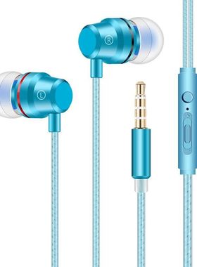 适用oppo华为vivo红米note7pro小米5x平板4耳机note5入耳式note4原装正品5plus手机通用k歌有线女原配厂耳塞