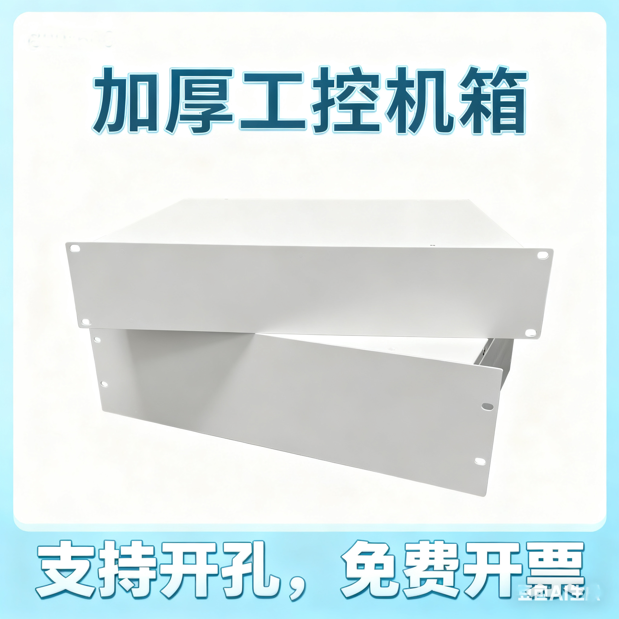 联壳19英寸机架式机箱白色加厚