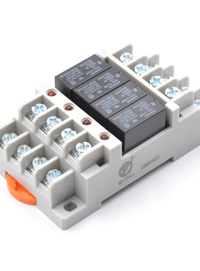 QMY421继电器n模组DC24V信号隔离放大4位终端功率继电器