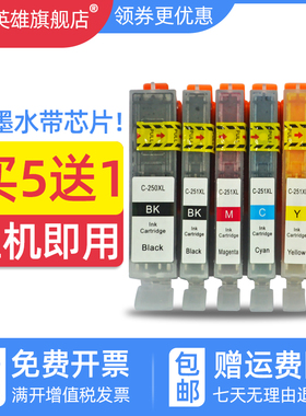 磁电英雄适用佳能Canon MG6620 MG5420 MG6320墨水盒MG7120 MG7520 IP8720彩色打印机墨盒PGI250 CLI251墨盒