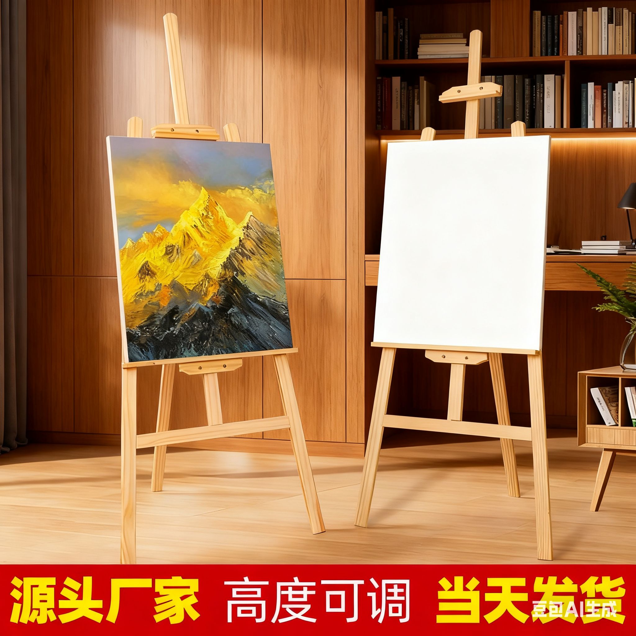 画架美术生专用素描画板木质套装