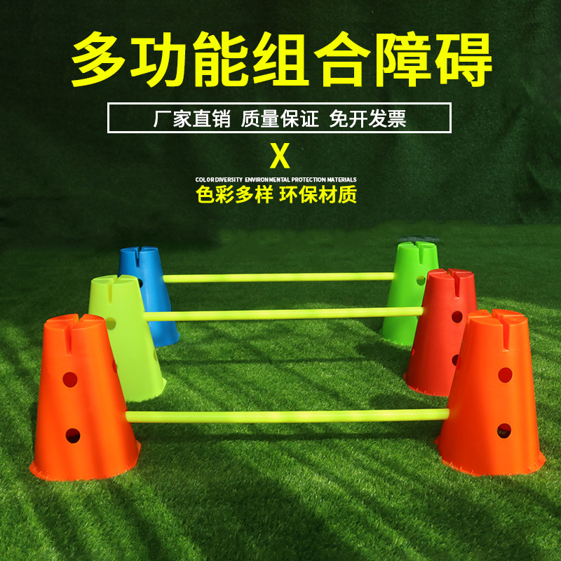 感统幼儿园小跨栏锥形足球训练