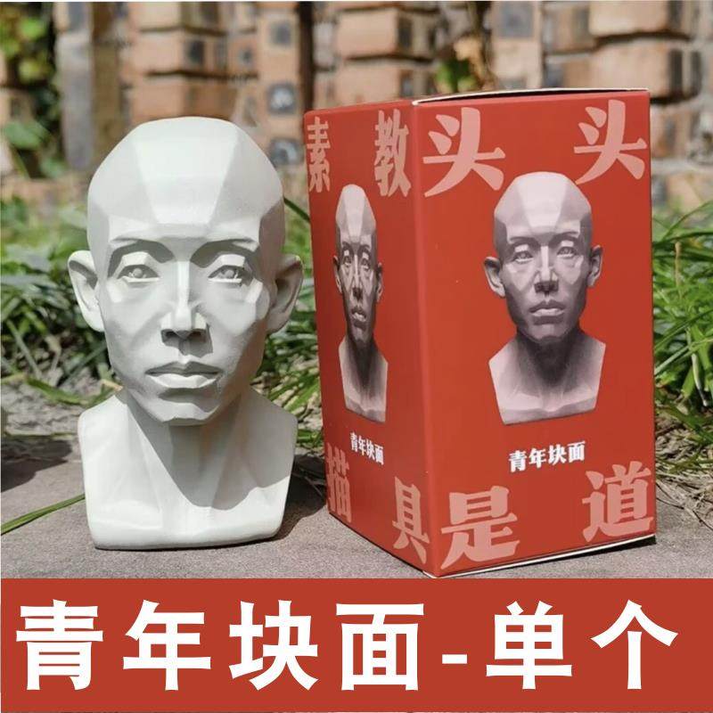 头头是道头像教具头骨石膏头像美术写生教具小型雕塑素描摆件人像