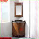 橡木落地浴室柜三角式 洗漱组合实木卫浴柜欧式 镜柜转角台盆