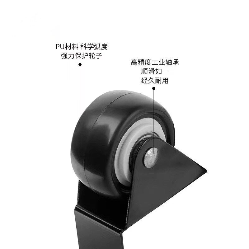 金属定向室外拉杆音箱脚针滑轮广场舞音响L底座轮子避震脚底座配