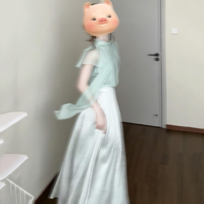 法式假两件连衣裙女夏季2