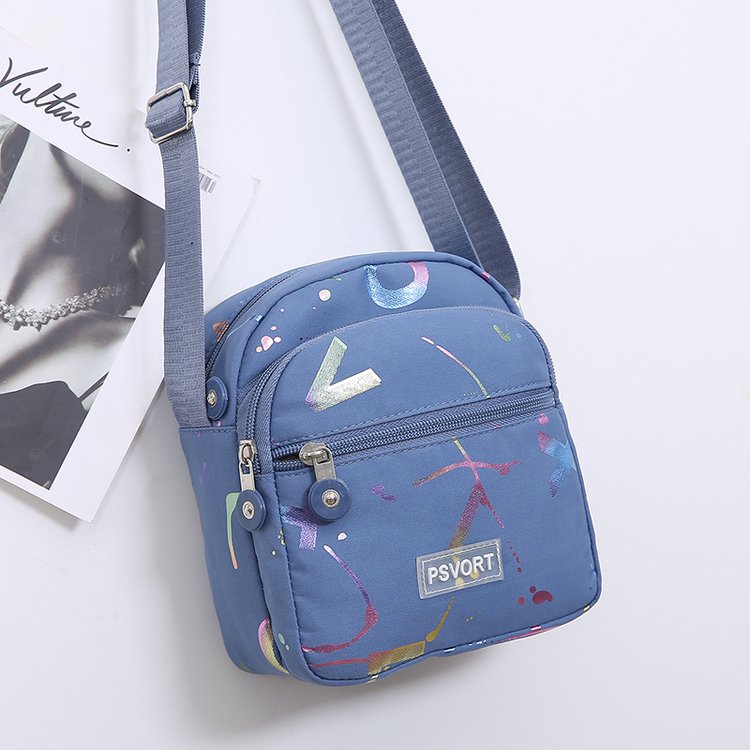 轻便小包包牛津布防水女单肩包斜挎包百搭大屏手机包多层夏季跨包