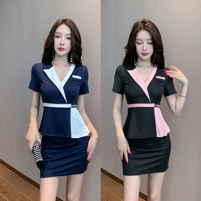 养生足疗工作服套装酒店美容院空姐制服气质足浴沐足按摩技师工装
