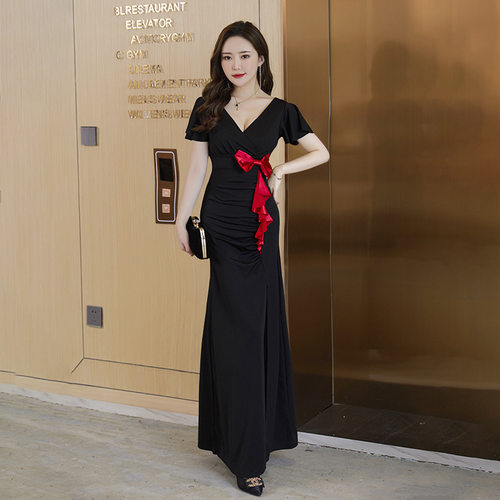 性感连衣裙女长款晚礼服长裙气质