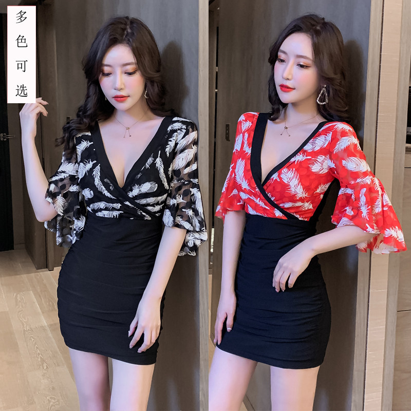 新款桑拿性感连衣裙显瘦按摩足浴技师工作服夜店女装洗浴沐足工衣