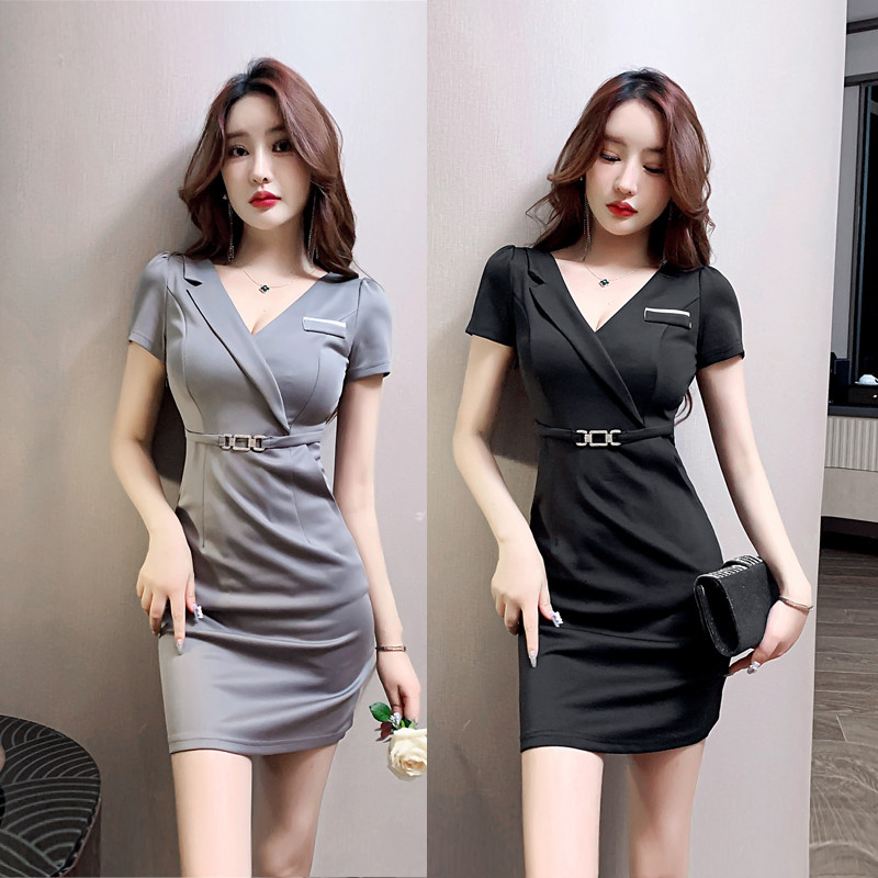 美容院技师服装性感连衣裙女气质