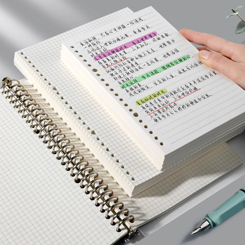 替芯活页芯b5活页纸26孔替芯纸20孔a5笔记本内页网格横线内芯学生