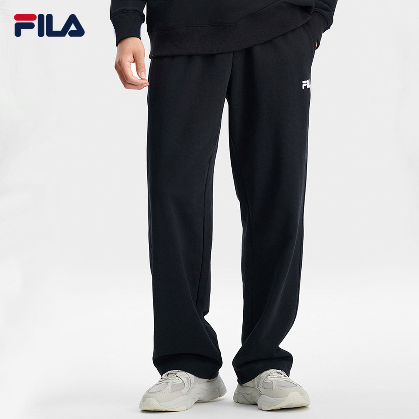 FILA斐乐男士针织长裤2025秋季新款时尚100%纯棉舒适休闲直口裤子,运动服/休闲服装,运动长裤,淘宝优惠券,粉丝福利购,淘宝优惠卷