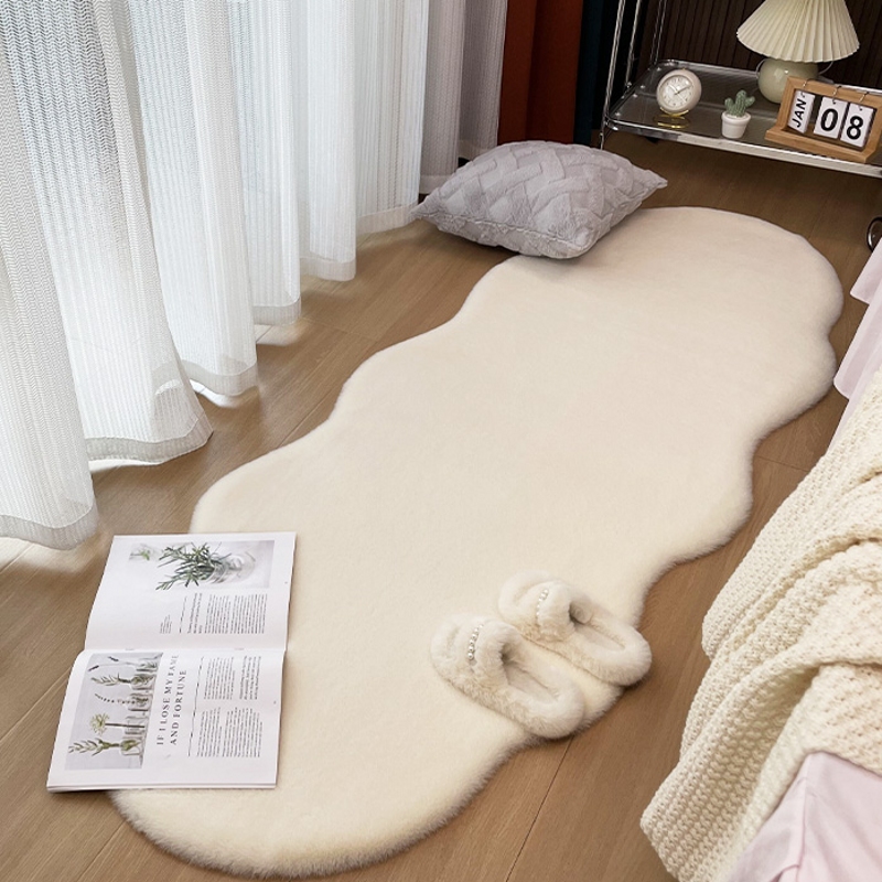 轻奢insc床边毯卧室仿兔毛客厅衣帽房间地垫床前床头床尾飘窗毯