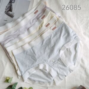 清仓[5条盒装]怡婉妮女士内裤26085 冰丝中腰拼色甜美薄舒适透气