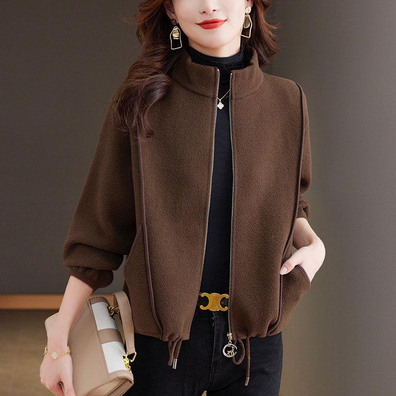 女士夹克短外套秋季2024新款女装爆款春秋小个子中年妈妈洋气上衣