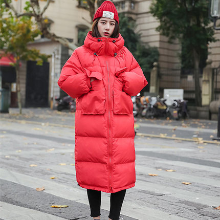 棉衣女中长款2024新款韩版时髦羽绒棉服女大码外套特卖棉袄面包服