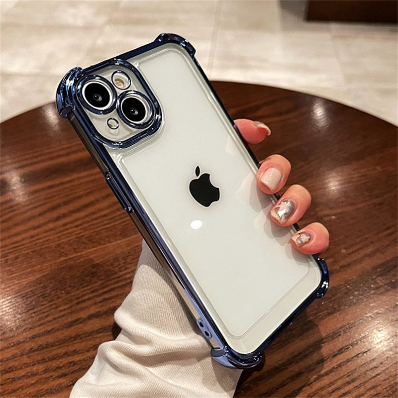 适用苹果17的手机壳15iphone16promax保护套12新款透明11高级感x高档14plus远峰蓝xr电镀xsma