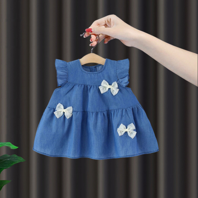 女宝宝夏季连衣裙婴儿牛仔背心裙