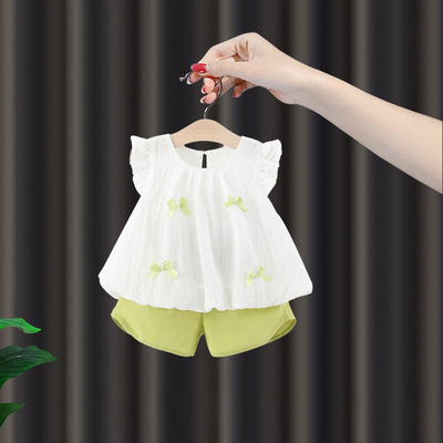 女宝宝夏季薄款套装短裤两件套