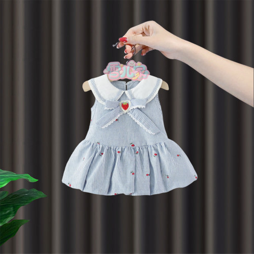 女宝宝夏季连衣裙草莓花苞背心裙