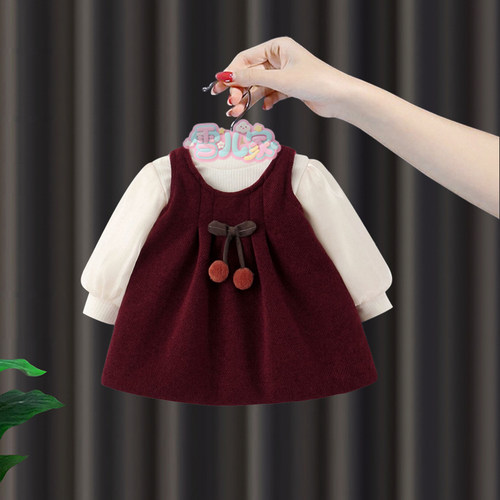 周岁女宝礼服女童冬季加绒连衣裙