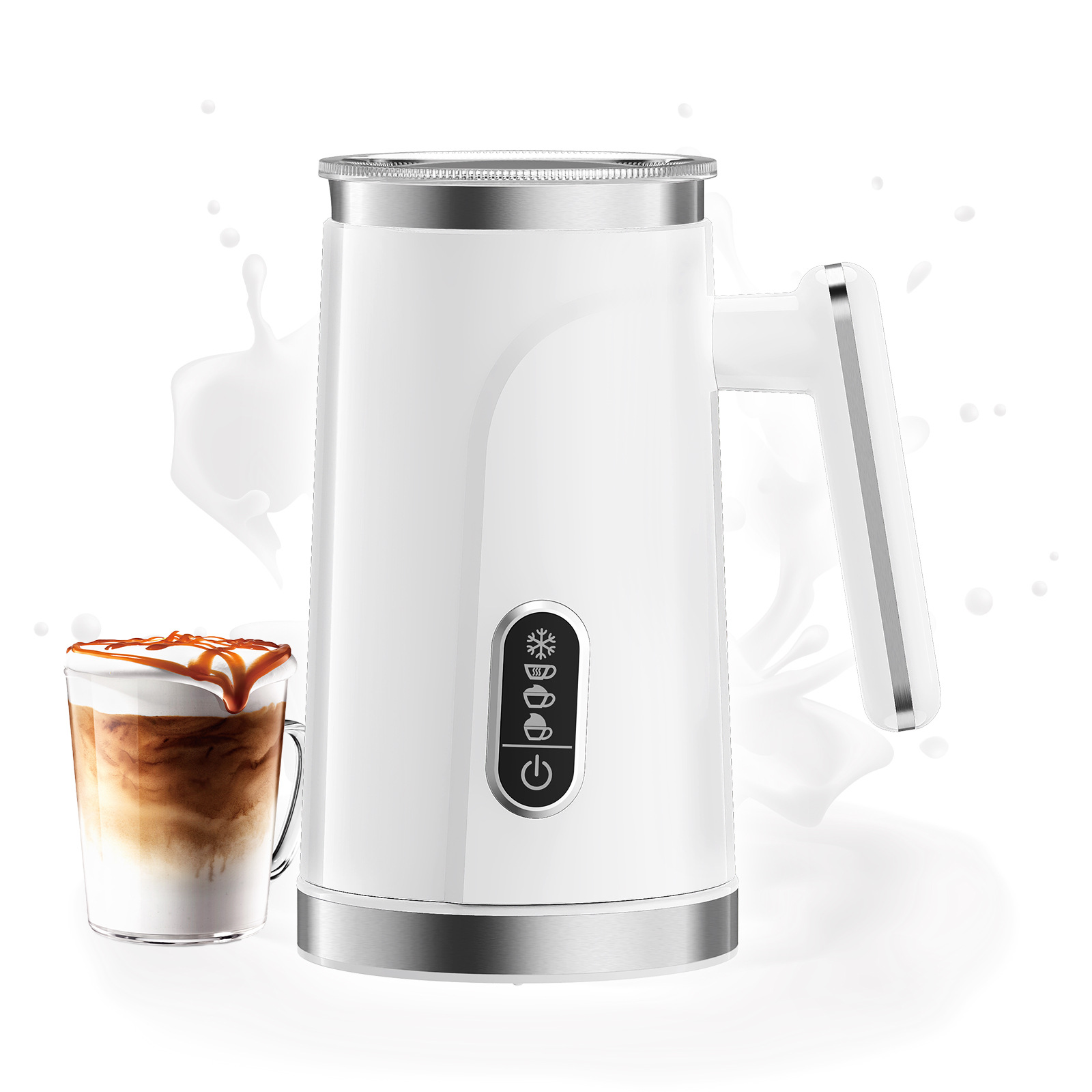 奶泡机全自动冷热咖啡电动打奶器家用暖奶机发泡器 Milk Frother