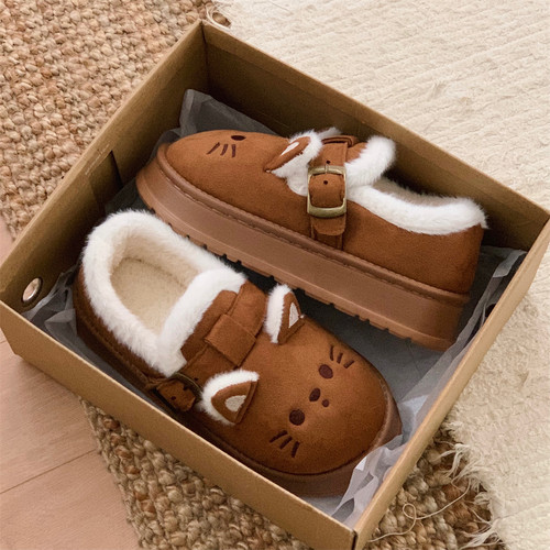 细细条软萌小猫冬天Lolita棉鞋