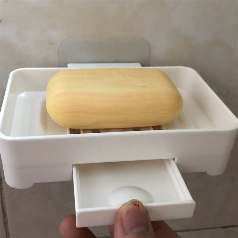 包邮浴室皂盒无痕粘胶肥皂架香皂沥水架壁挂式洗手皂碟免钉置物架